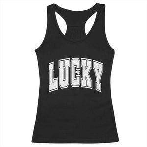 Vintage Lucky Shamrock Clover St Patricks Day Racerback Tank Top TS11 Black Print Your Wear