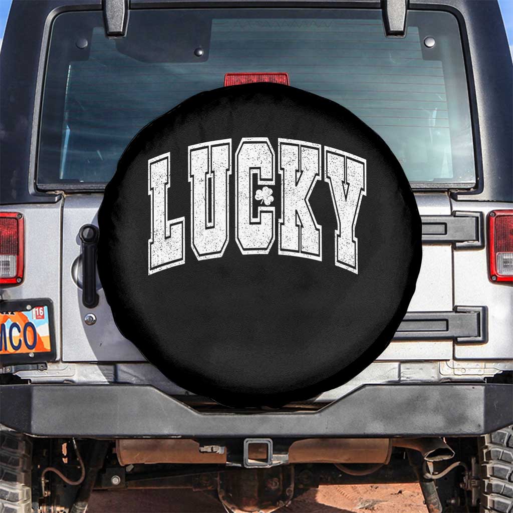 Vintage Lucky Shamrock Clover St Patricks Day Spare Tire Cover TS11 No hole Black Print Your Wear