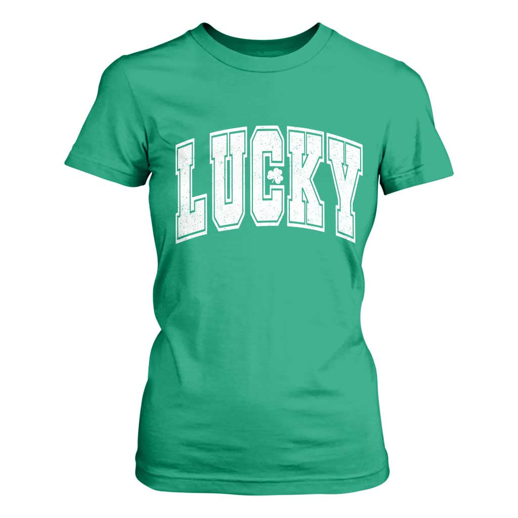 Vintage Lucky Shamrock Clover St Patricks Day T Shirt For Women TS11 Irish Green Print Your Wear