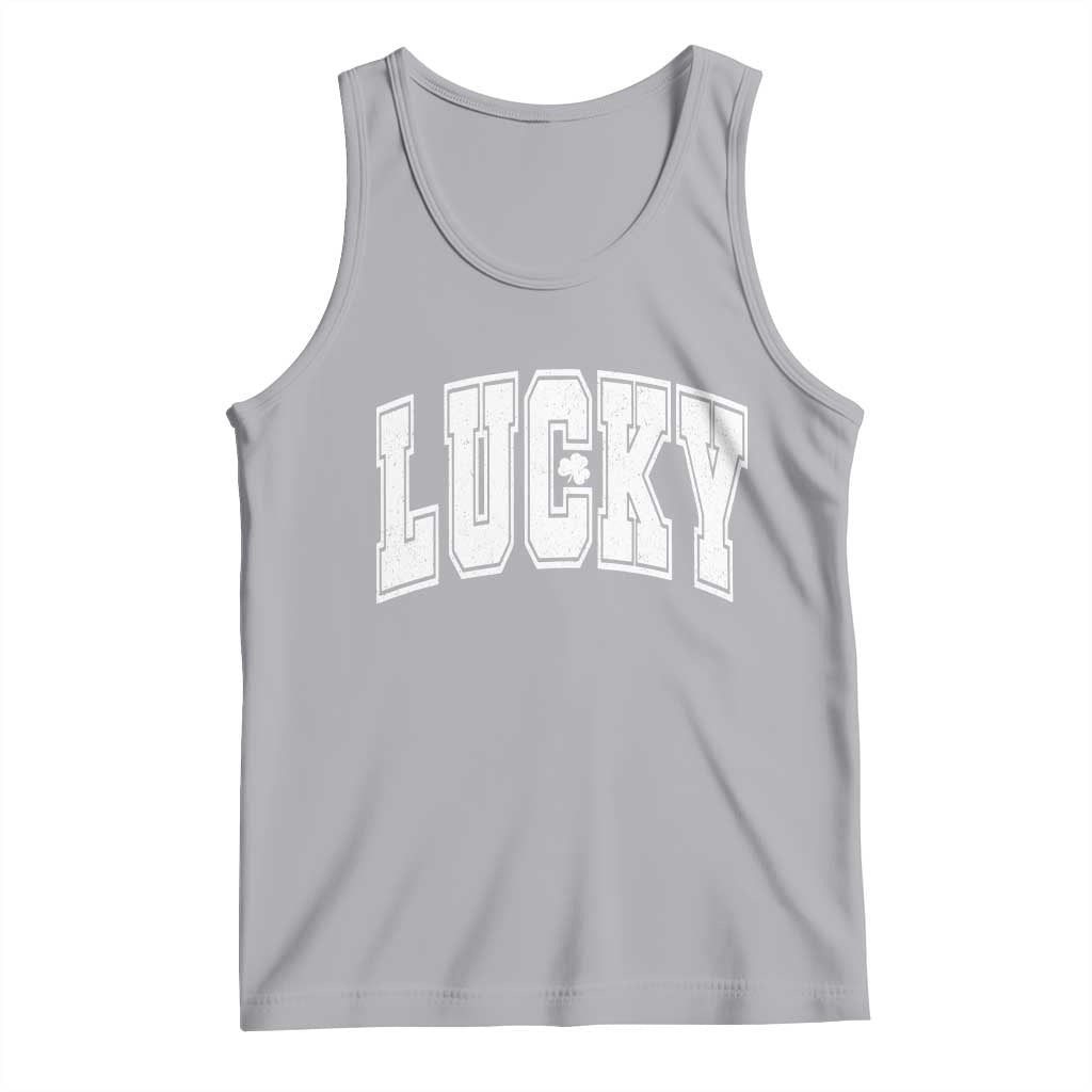 Vintage Lucky Shamrock Clover St Patricks Day Tank Top TS11 Athletic Heather Print Your Wear
