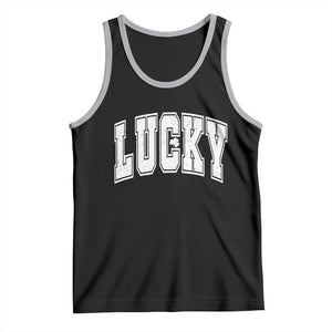Vintage Lucky Shamrock Clover St Patricks Day Tank Top TS11 Black Athletic Heather Print Your Wear