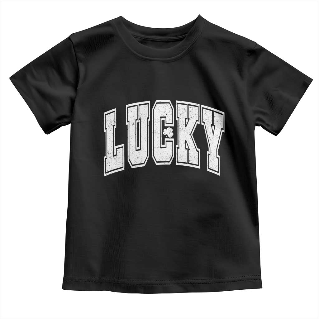 Vintage Lucky Shamrock Clover St Patricks Day Toddler T Shirt TS11 Black Print Your Wear