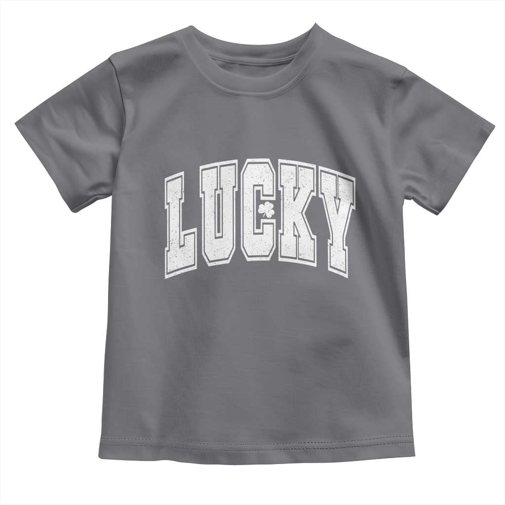 Vintage Lucky Shamrock Clover St Patricks Day Toddler T Shirt TS11 Charcoal Print Your Wear