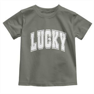 Vintage Lucky Shamrock Clover St Patricks Day Toddler T Shirt TS11 Military Green Print Your Wear