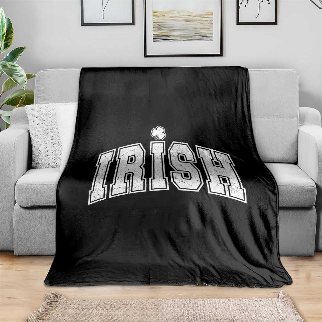 Funny Irish St Patricks Day Distressed Shamrock Ireland Pride Throw Blanket TS11 Print Your Wear