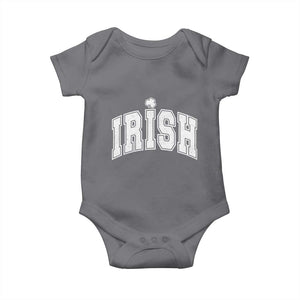 Funny Irish St Patricks Day Distressed Shamrock Ireland Pride Baby Onesie TS11 Charcoal Print Your Wear