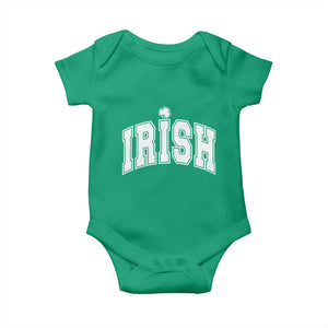 Funny Irish St Patricks Day Distressed Shamrock Ireland Pride Baby Onesie TS11 Irish Green Print Your Wear