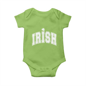 Funny Irish St Patricks Day Distressed Shamrock Ireland Pride Baby Onesie TS11 Lime Print Your Wear