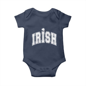 Funny Irish St Patricks Day Distressed Shamrock Ireland Pride Baby Onesie TS11 Navy Print Your Wear