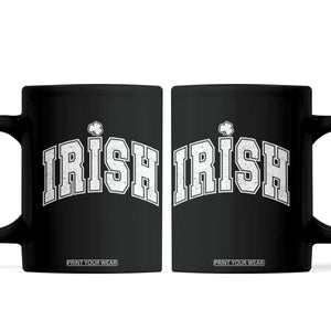 Funny Irish St Patricks Day Distressed Shamrock Ireland Pride Coffee Mug TS11 Black Print Your Wear