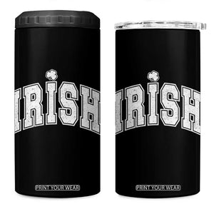 Funny Irish St Patricks Day Distressed Shamrock Ireland Pride 4 in 1 Can Cooler Tumbler TS11 One Size: 16 oz Black Print Your Wear