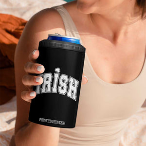 Funny Irish St Patricks Day Distressed Shamrock Ireland Pride 4 in 1 Can Cooler Tumbler TS11 Print Your Wear