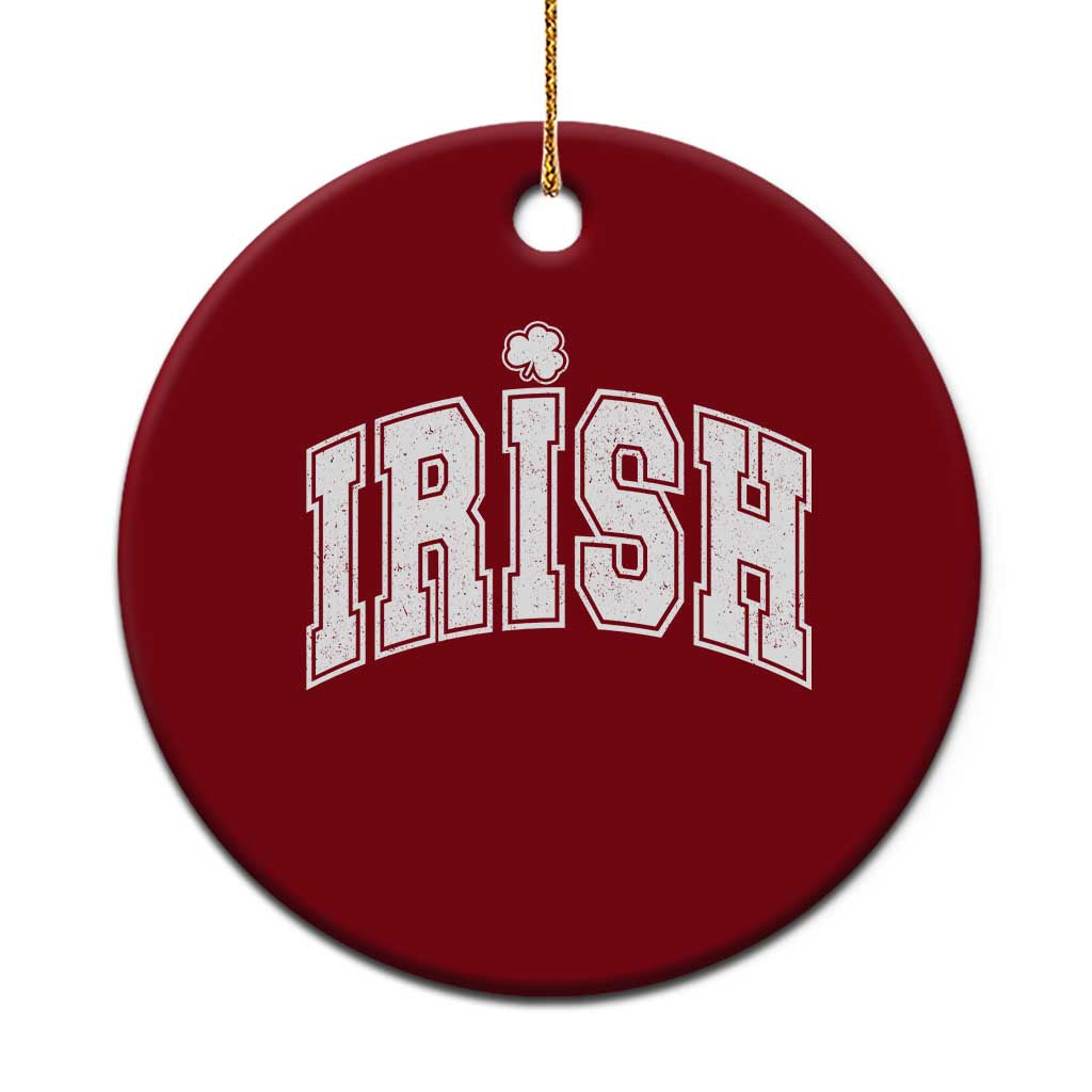 Funny Irish St Patricks Day Distressed Shamrock Ireland Pride Ceramic Ornament TS11 1pc Red Print Your Wear