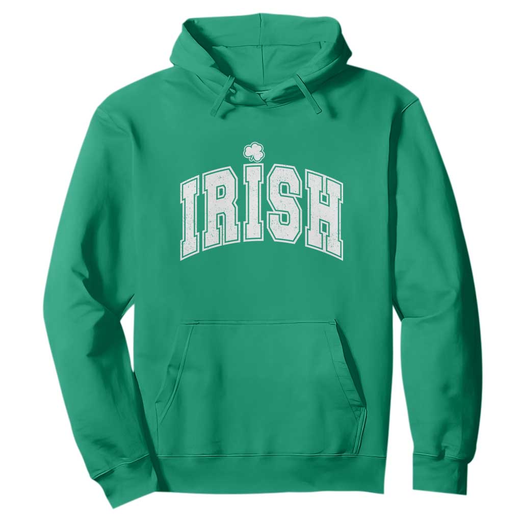 Funny Irish St Patricks Day Distressed Shamrock Ireland Pride Hoodie TS11 Irish Green Print Your Wear