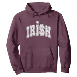 Funny Irish St Patricks Day Distressed Shamrock Ireland Pride Hoodie TS11 Maroon Print Your Wear