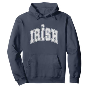 Funny Irish St Patricks Day Distressed Shamrock Ireland Pride Hoodie TS11 Navy Print Your Wear