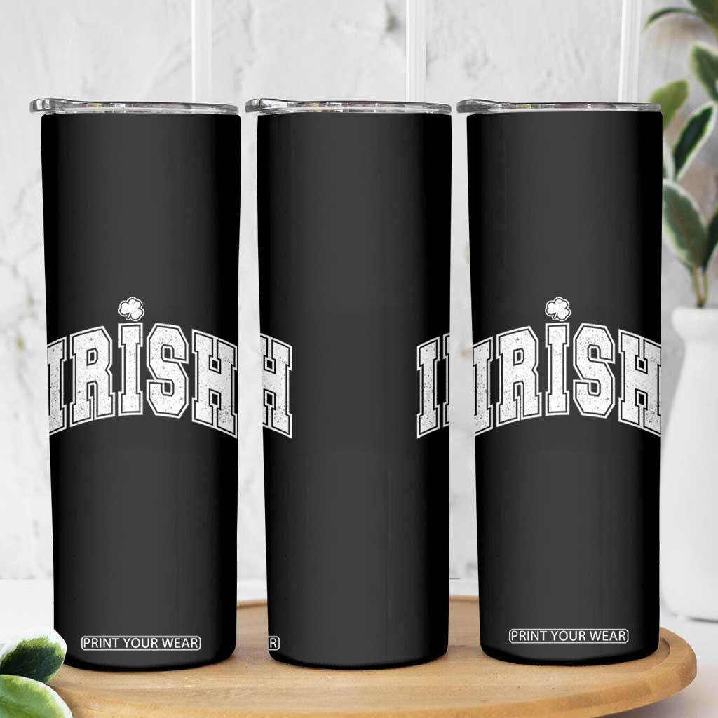 Funny Irish St Patricks Day Distressed Shamrock Ireland Pride Skinny Tumbler TS11 Print Your Wear