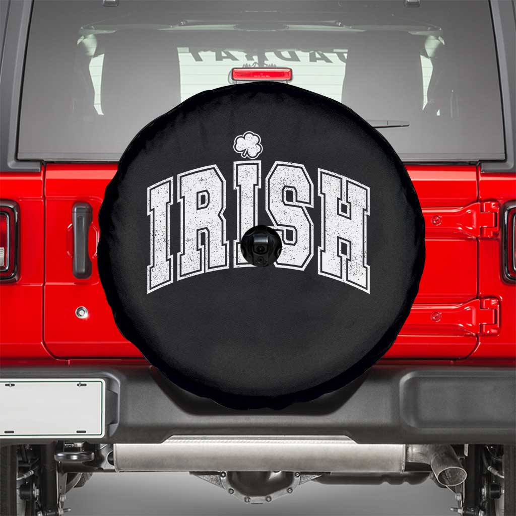 Funny Irish St Patricks Day Distressed Shamrock Ireland Pride Spare Tire Cover TS11 Black Print Your Wear