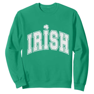Funny Irish St Patricks Day Distressed Shamrock Ireland Pride Sweatshirt TS11 Irish Green Print Your Wear