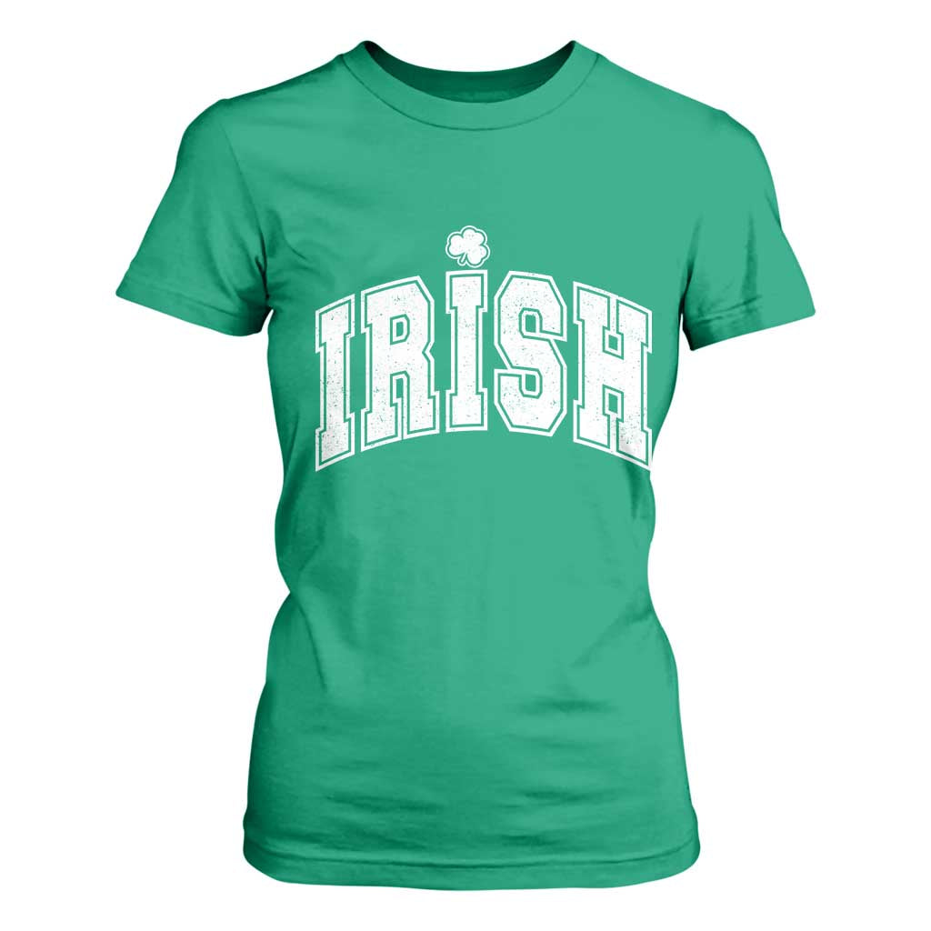 Funny Irish St Patricks Day Distressed Shamrock Ireland Pride T Shirt For Women TS11 Irish Green Print Your Wear