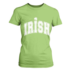 Funny Irish St Patricks Day Distressed Shamrock Ireland Pride T Shirt For Women TS11 Lime Print Your Wear