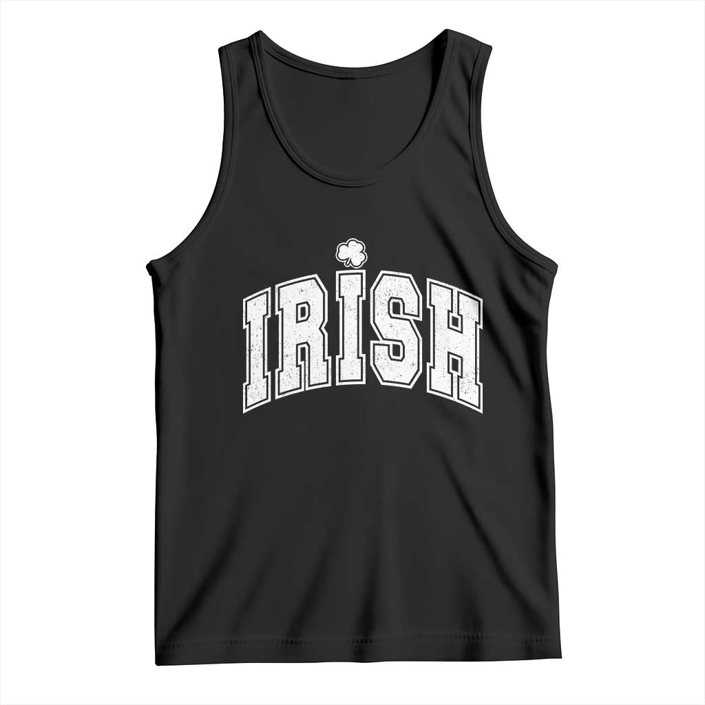 Funny Irish St Patricks Day Distressed Shamrock Ireland Pride Tank Top TS11 Black Print Your Wear