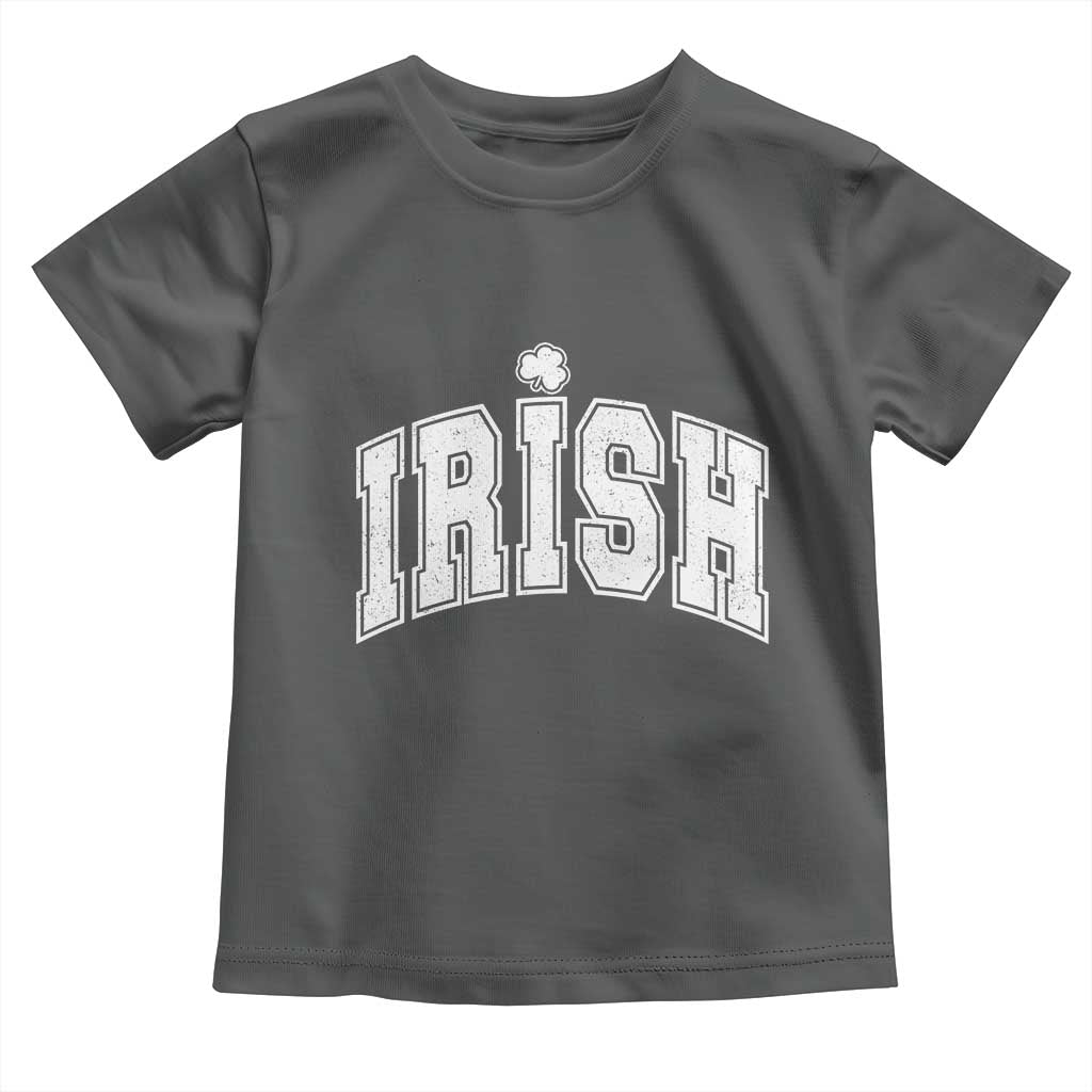 Funny Irish St Patricks Day Distressed Shamrock Ireland Pride Toddler T Shirt TS11 Dark Heather Print Your Wear