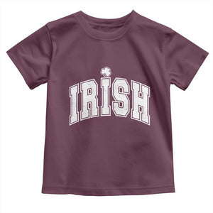 Funny Irish St Patricks Day Distressed Shamrock Ireland Pride Toddler T Shirt TS11 Maroon Print Your Wear