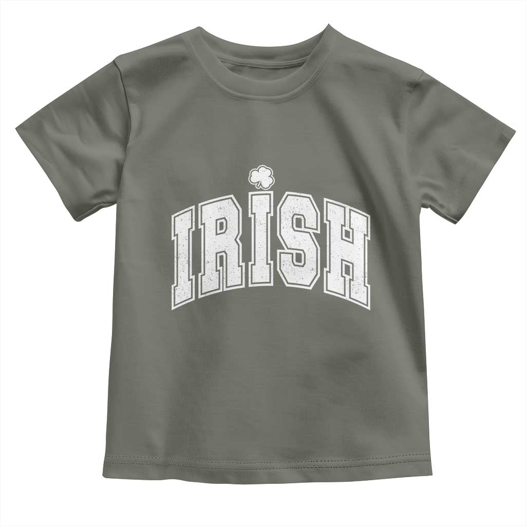 Funny Irish St Patricks Day Distressed Shamrock Ireland Pride Toddler T Shirt TS11 Military Green Print Your Wear