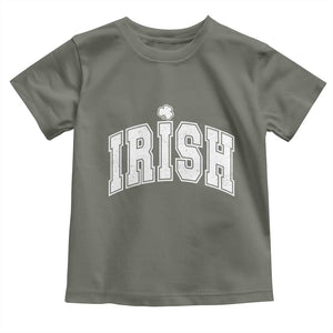 Funny Irish St Patricks Day Distressed Shamrock Ireland Pride Toddler T Shirt TS11 Military Green Print Your Wear