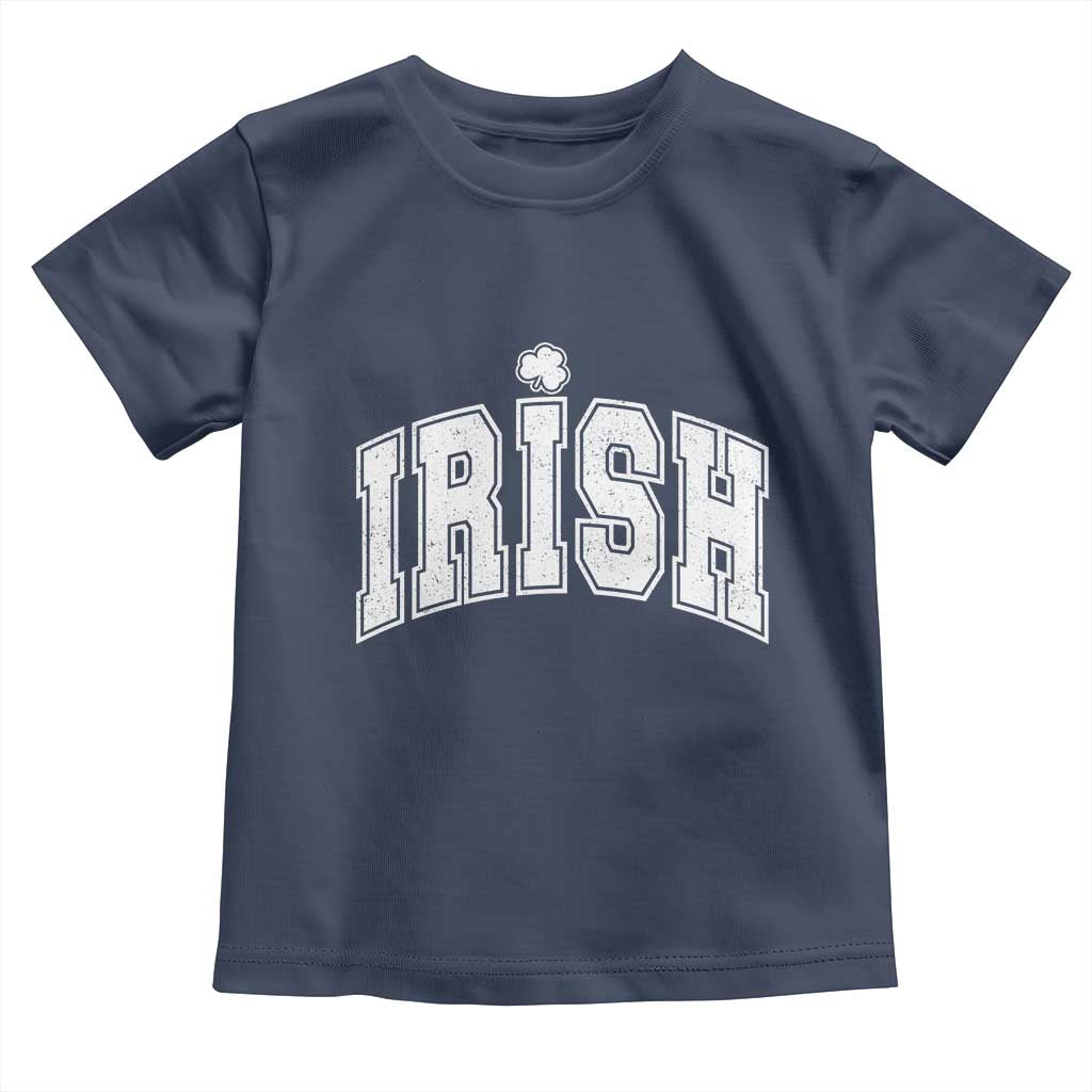 Funny Irish St Patricks Day Distressed Shamrock Ireland Pride Toddler T Shirt TS11 Navy Print Your Wear
