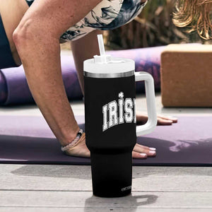 Funny Irish St Patricks Day Distressed Shamrock Ireland Pride Tumbler With Handle TS11 Print Your Wear