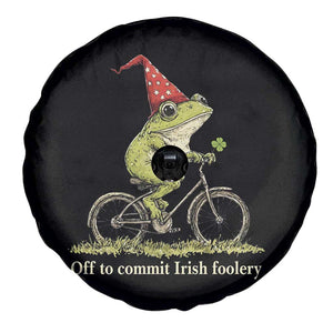 Funny Frog St Patricks Day Spare Tire Cover Off To Commit Irish Foolery Four Leaf Clover TS11 Print Your Wear