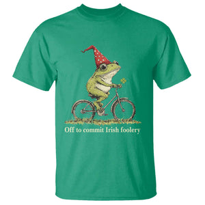 Funny Frog St Patricks Day T Shirt Off To Commit Irish Foolery Four Leaf Clover TS11 Irish Green Print Your Wear
