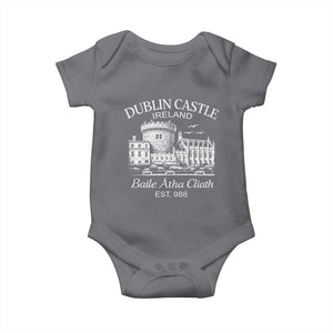 Dublin Castle Ireland Baby Onesie Baile Atha Cliath Ireland Travel Souvenir TS11 Charcoal Print Your Wear