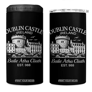 Dublin Castle Ireland 4 in 1 Can Cooler Tumbler Baile Atha Cliath Ireland Travel Souvenir TS11 One Size: 16 oz Black Print Your Wear
