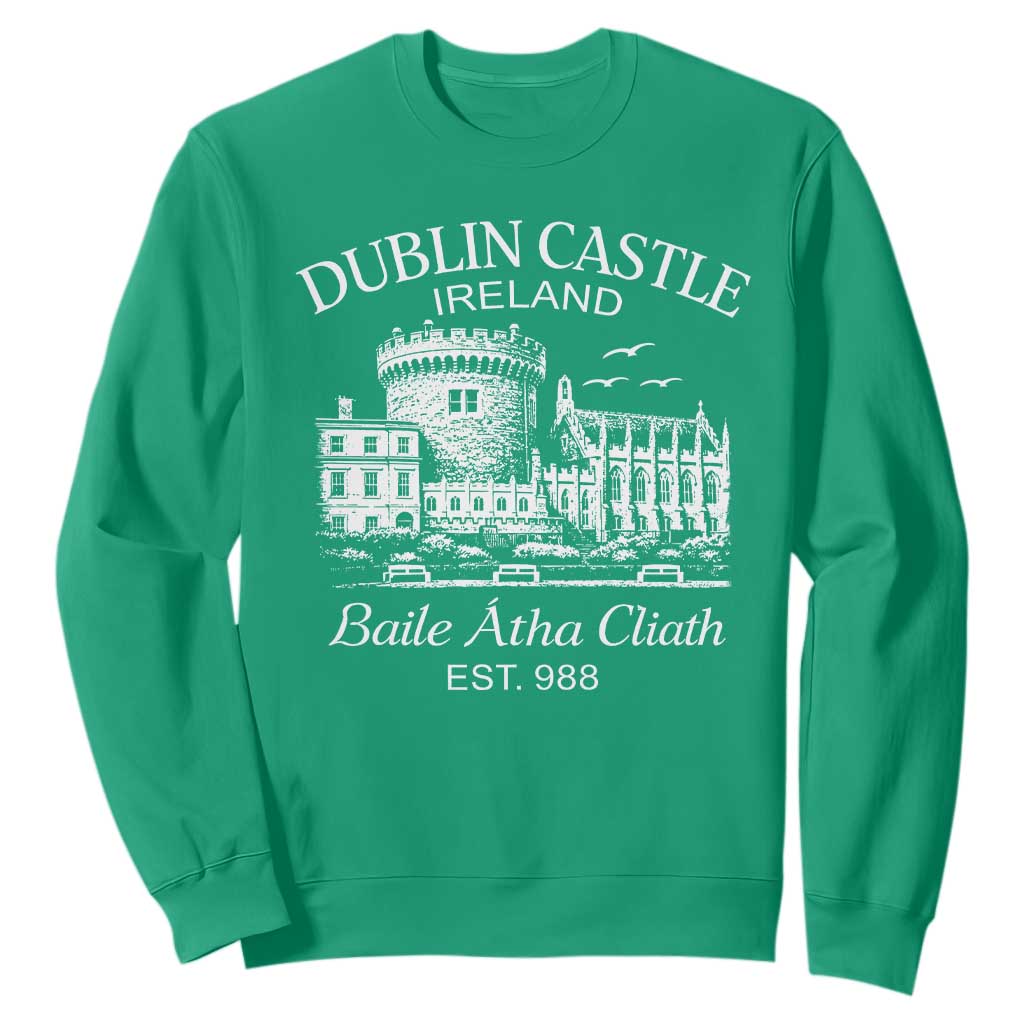 Dublin Castle Ireland Sweatshirt Baile Atha Cliath Ireland Travel Souvenir TS11 Irish Green Print Your Wear
