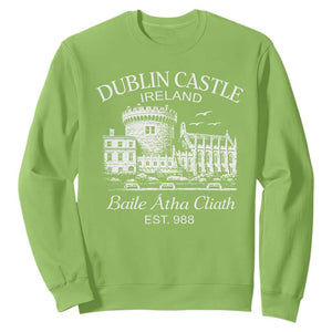 Dublin Castle Ireland Sweatshirt Baile Atha Cliath Ireland Travel Souvenir TS11 Lime Print Your Wear