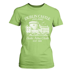 Dublin Castle Ireland T Shirt For Women Baile Atha Cliath Ireland Travel Souvenir TS11 Lime Print Your Wear