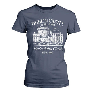Dublin Castle Ireland T Shirt For Women Baile Atha Cliath Ireland Travel Souvenir TS11 Navy Print Your Wear