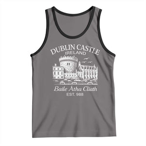 Dublin Castle Ireland Tank Top Baile Atha Cliath Ireland Travel Souvenir TS11 Deep Heather Black Print Your Wear
