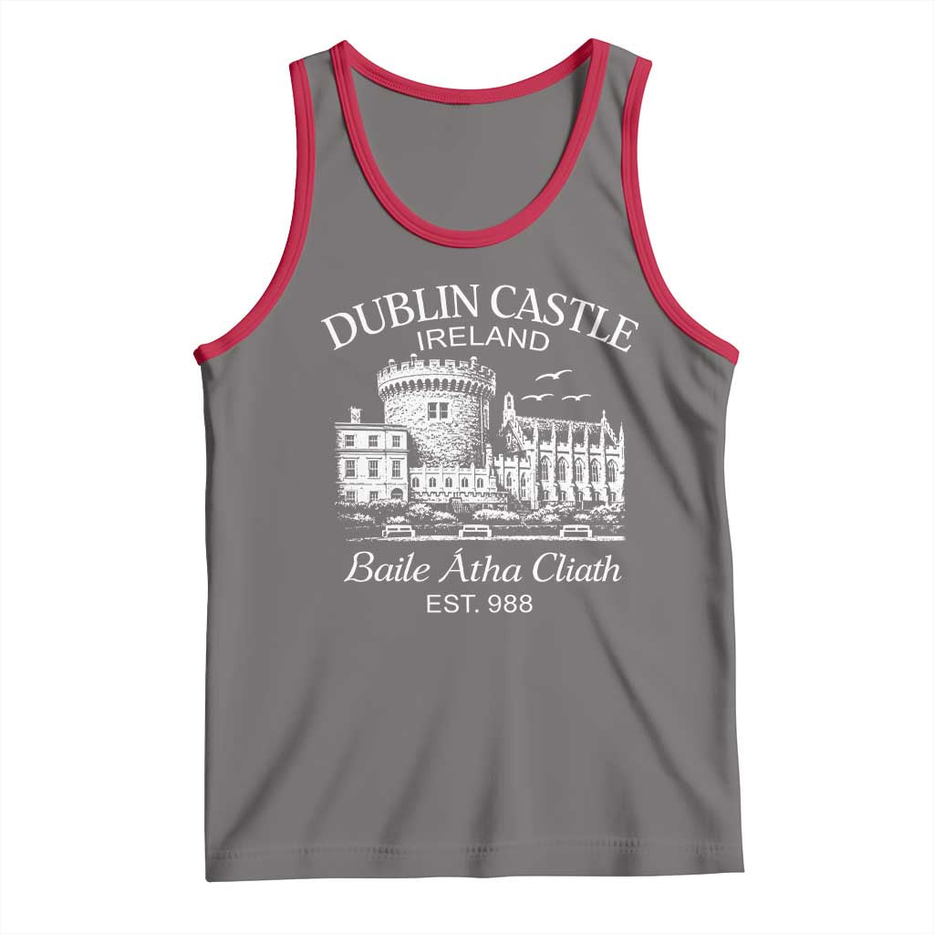 Dublin Castle Ireland Tank Top Baile Atha Cliath Ireland Travel Souvenir TS11 Deep Heather Red Print Your Wear