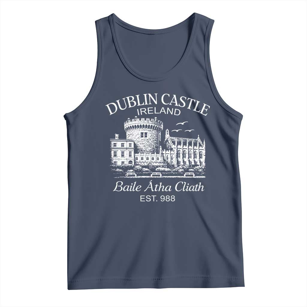 Dublin Castle Ireland Tank Top Baile Atha Cliath Ireland Travel Souvenir TS11 Navy Print Your Wear