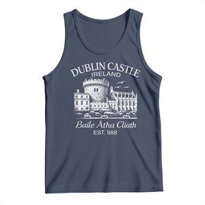 Dublin Castle Ireland Tank Top Baile Atha Cliath Ireland Travel Souvenir TS11 Navy Print Your Wear