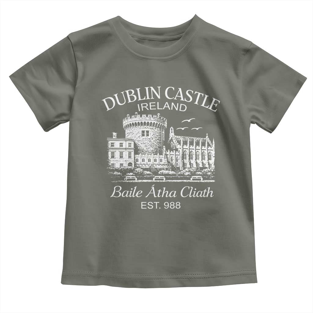 Dublin Castle Ireland Toddler T Shirt Baile Atha Cliath Ireland Travel Souvenir TS11 Military Green Print Your Wear