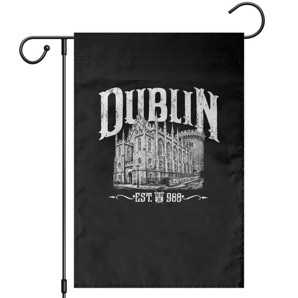 Dublin Castle Ireland Est 988 Travel Souvenir Garden Flag TS11 Black Print Your Wear