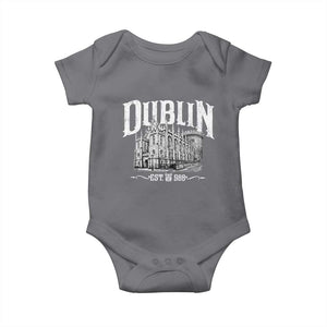 Dublin Castle Ireland Est 988 Travel Souvenir Baby Onesie TS11 Charcoal Print Your Wear