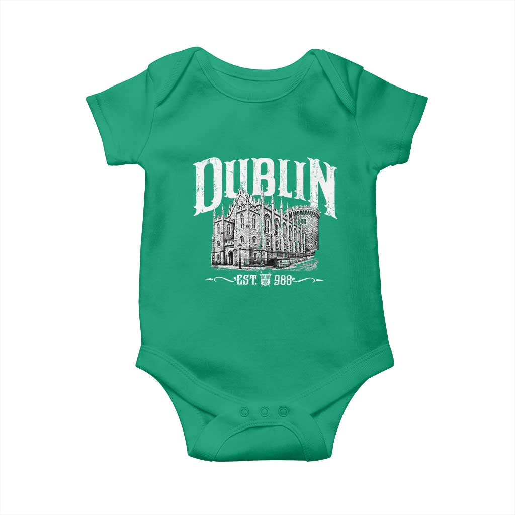 Dublin Castle Ireland Est 988 Travel Souvenir Baby Onesie TS11 Irish Green Print Your Wear