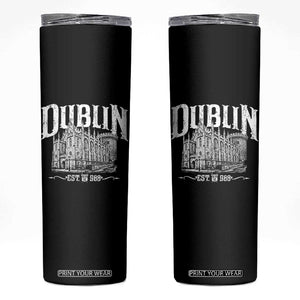 Dublin Castle Ireland Est 988 Travel Souvenir Skinny Tumbler TS11 Black Print Your Wear