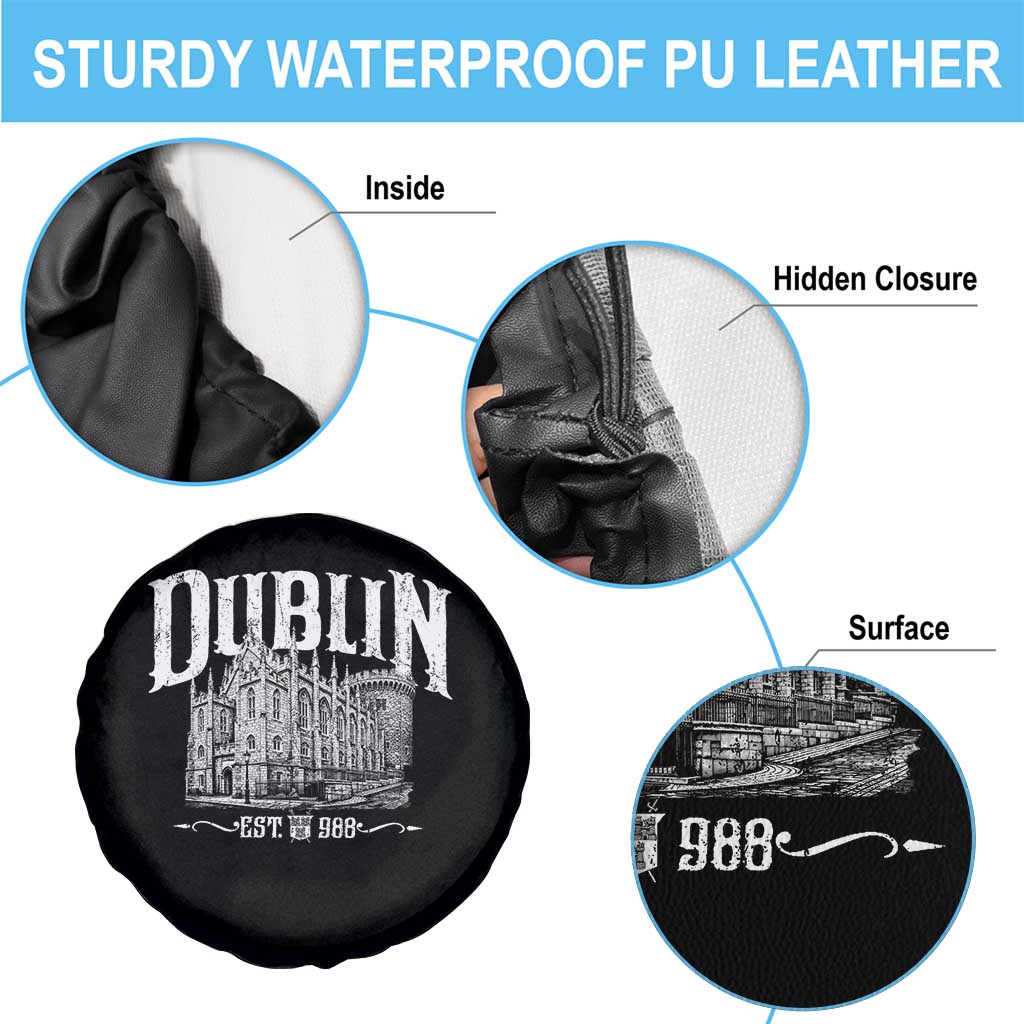 Dublin Castle Ireland Est 988 Travel Souvenir Spare Tire Cover TS11 Print Your Wear